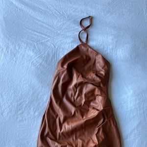 Nookie mini dress faux leather